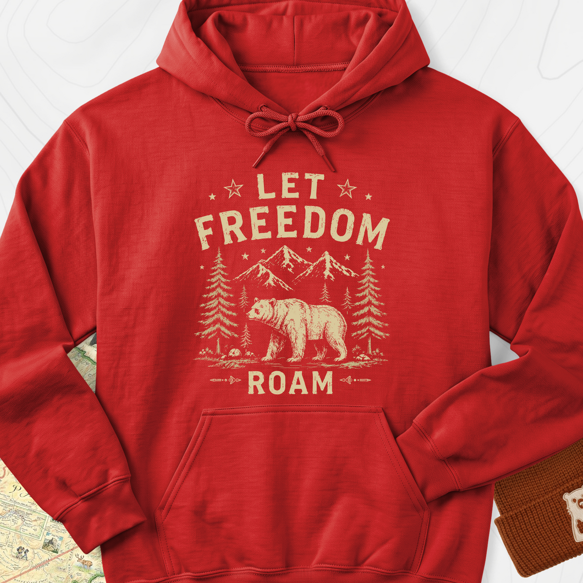 Let Freedom Roam Hoodie - Red