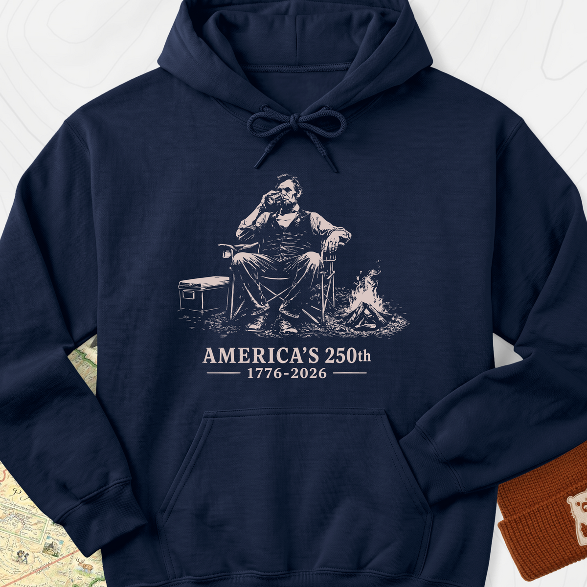 America’s 250th Campfire Hoodie - Navy