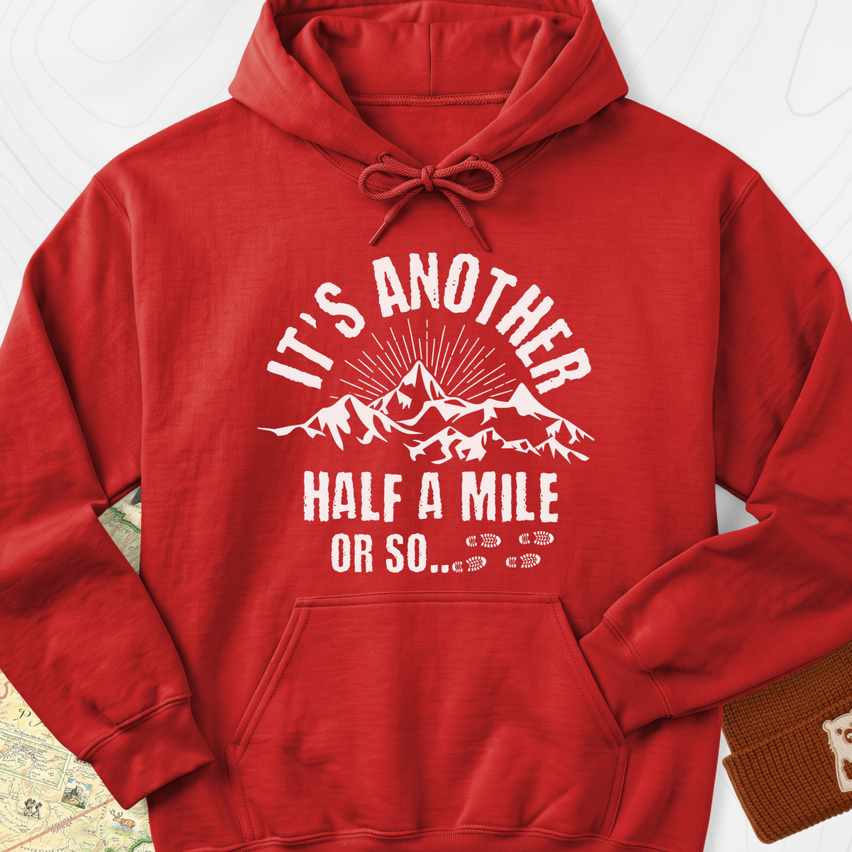 It's Another Half Mile Hoodie - Red