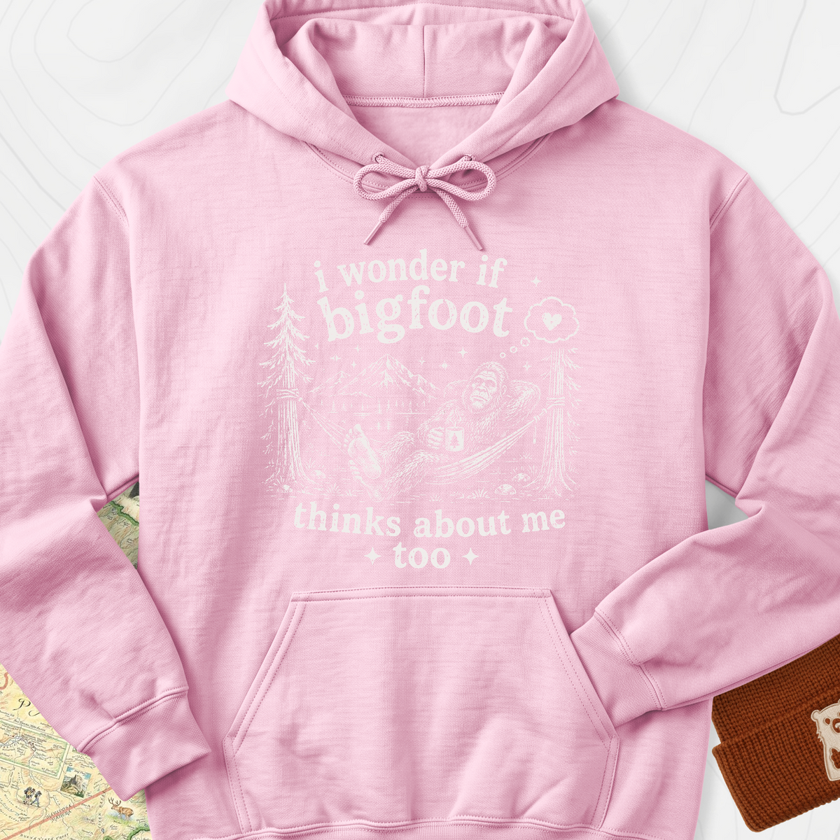 Bigfoot Daydream Hoodie - Light Pink