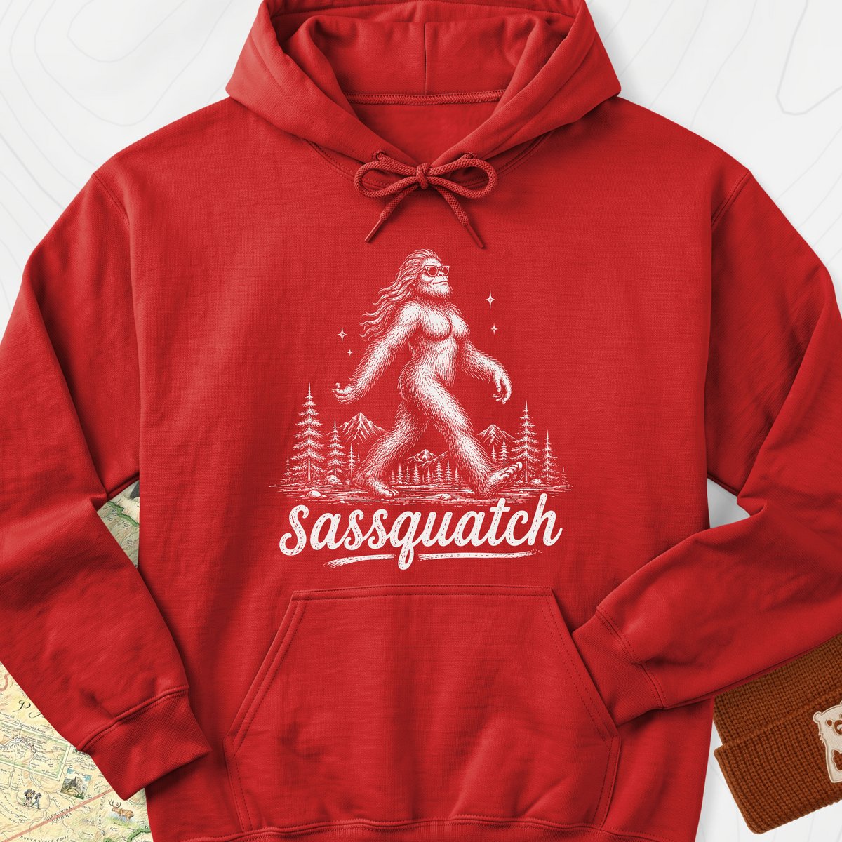 Sassquatch Hoodie - Red