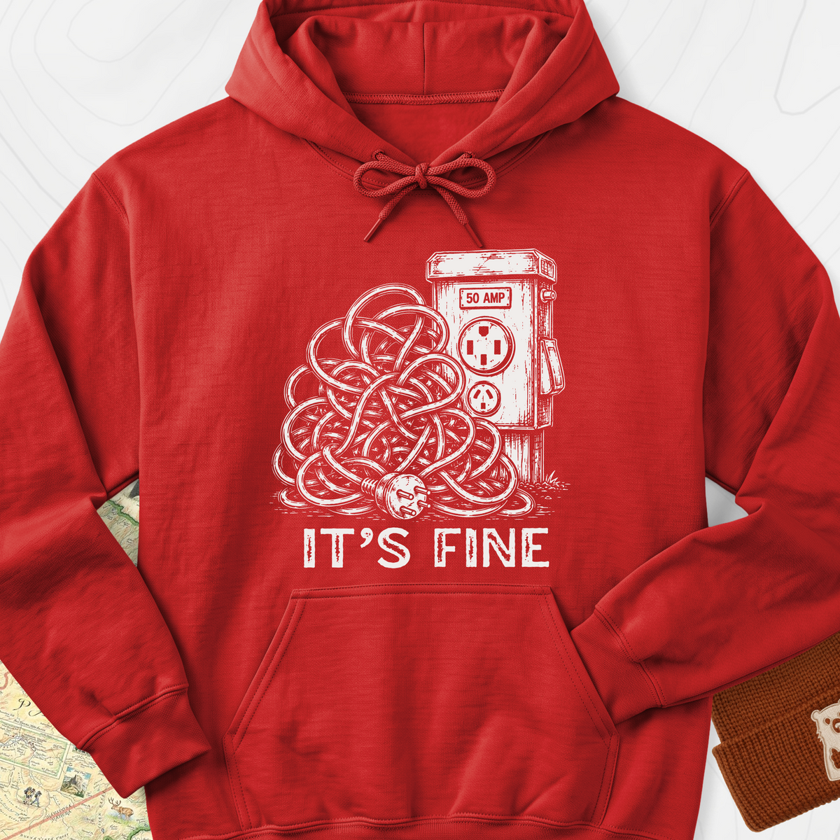 It's Fine Hoodie - Red