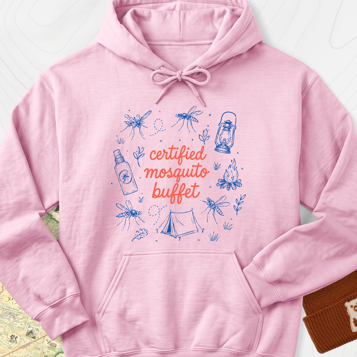 Mosquito Buffet Hoodie - Light Pink