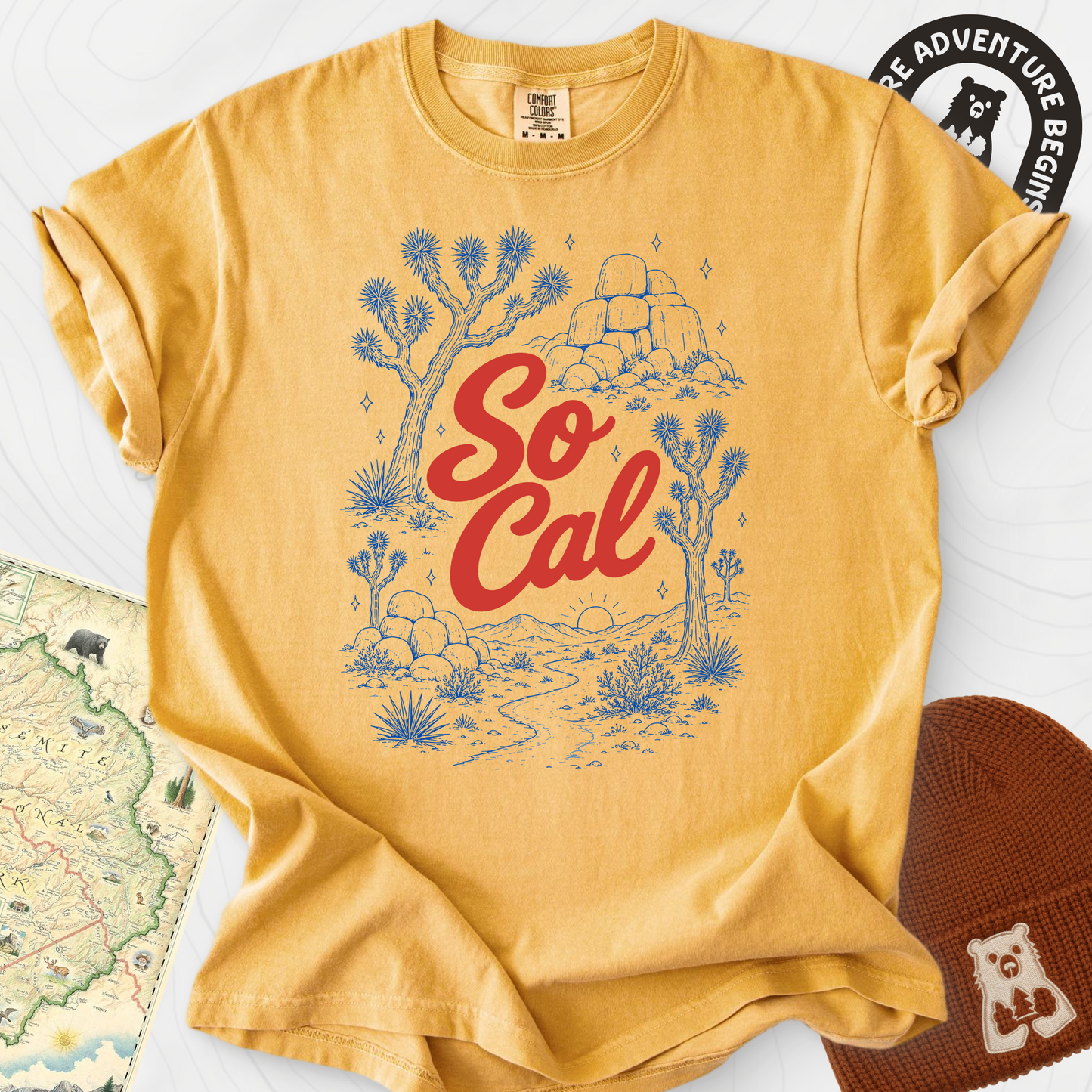 SoCal Desert Mustard front print heavyweight T-shirt