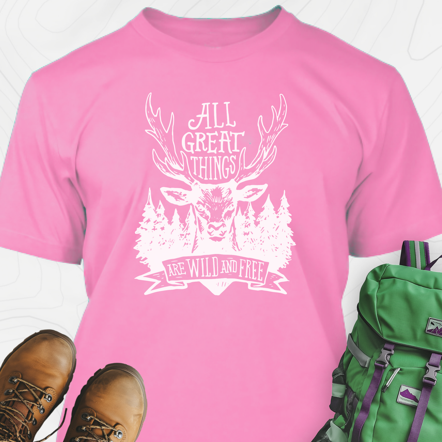 All Great Things are Wild and Free T-Shirt