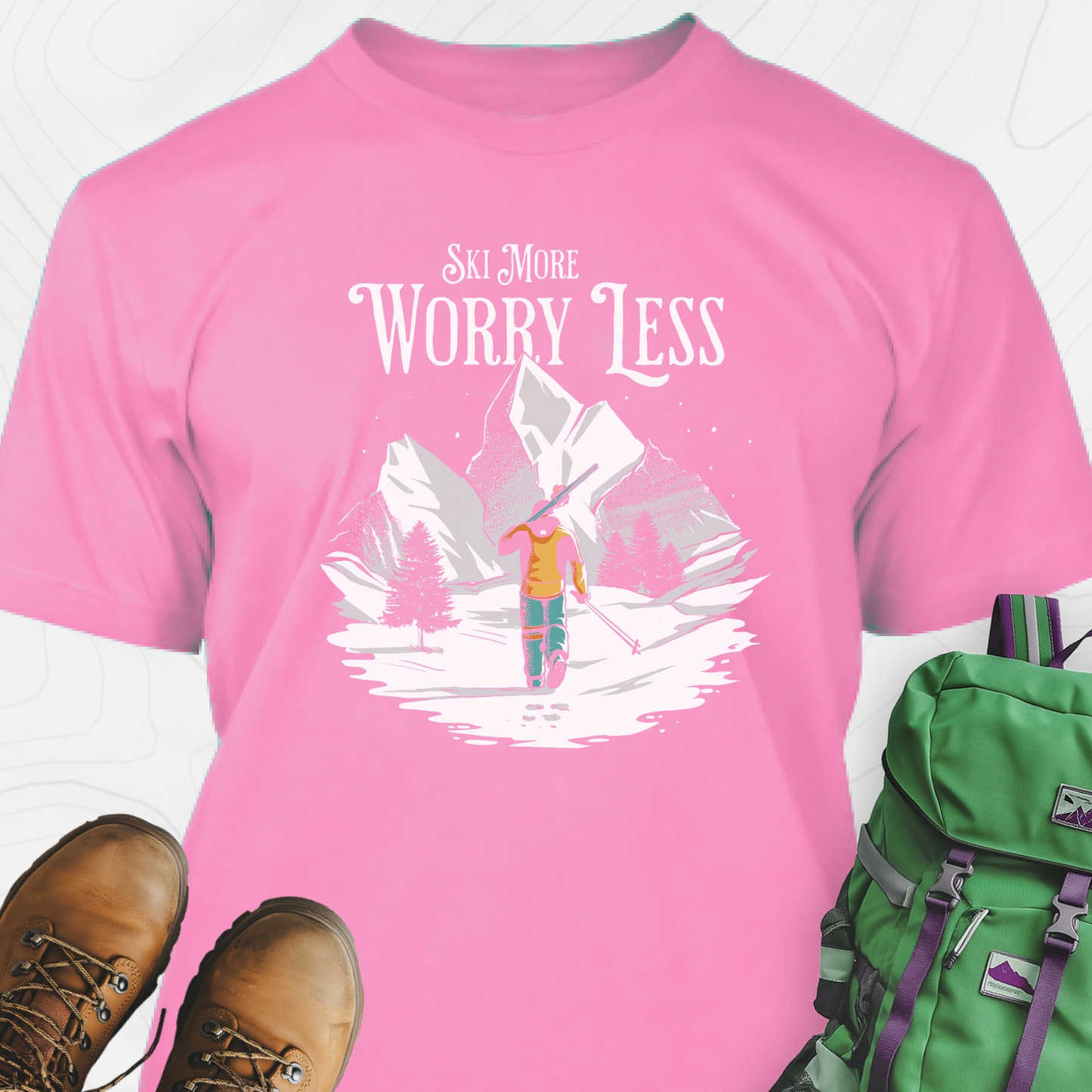 Ski More Worry Less T-Shirt
