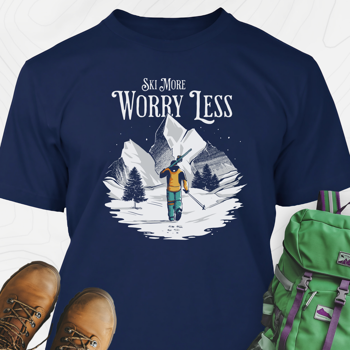 Ski More Worry Less T-Shirt