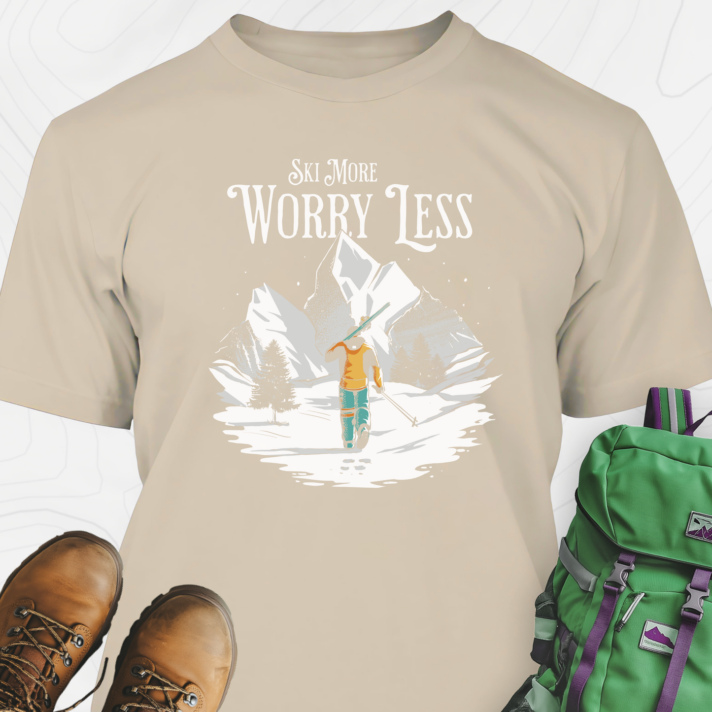 Ski More Worry Less T-Shirt