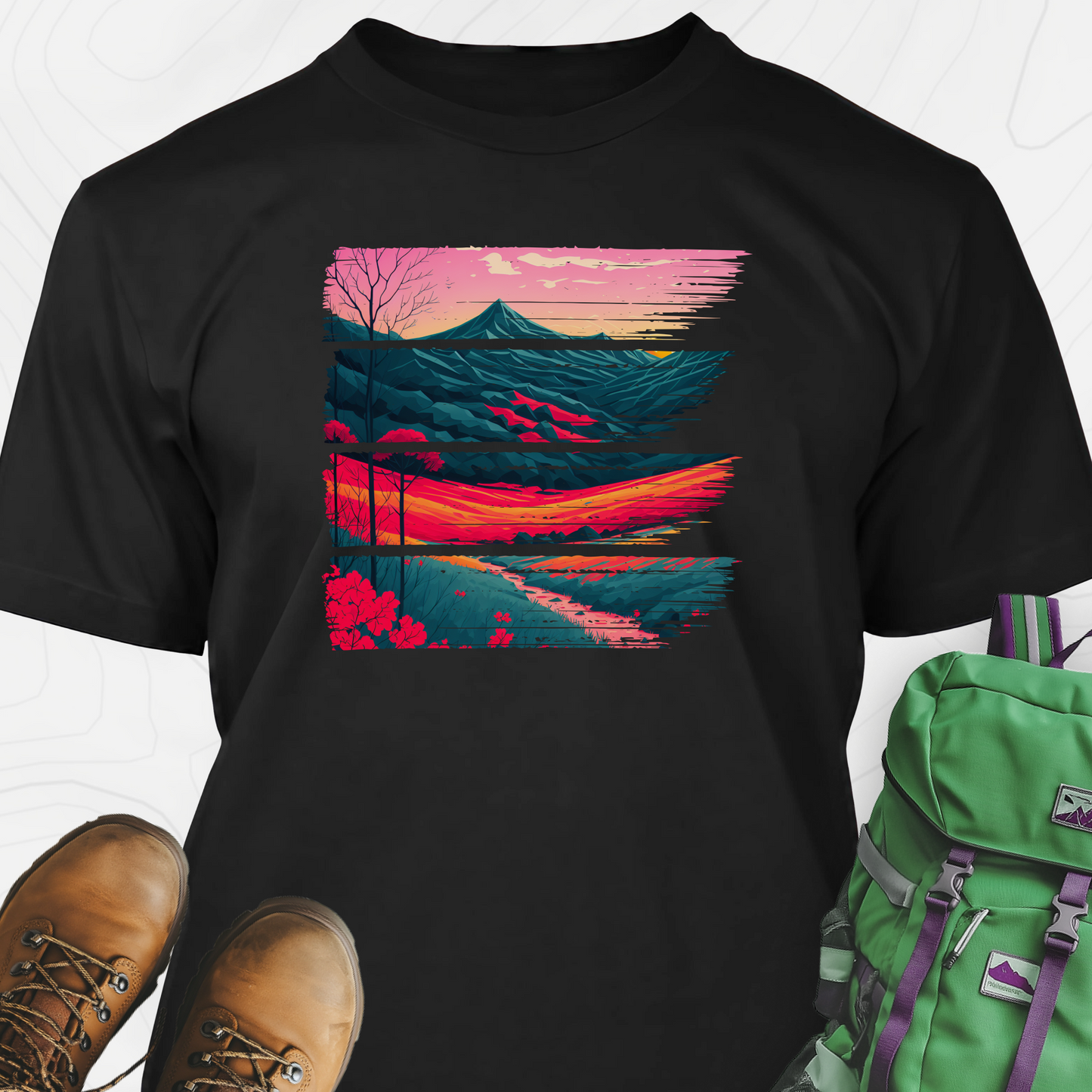 Red Rolling Hills T-Shirt