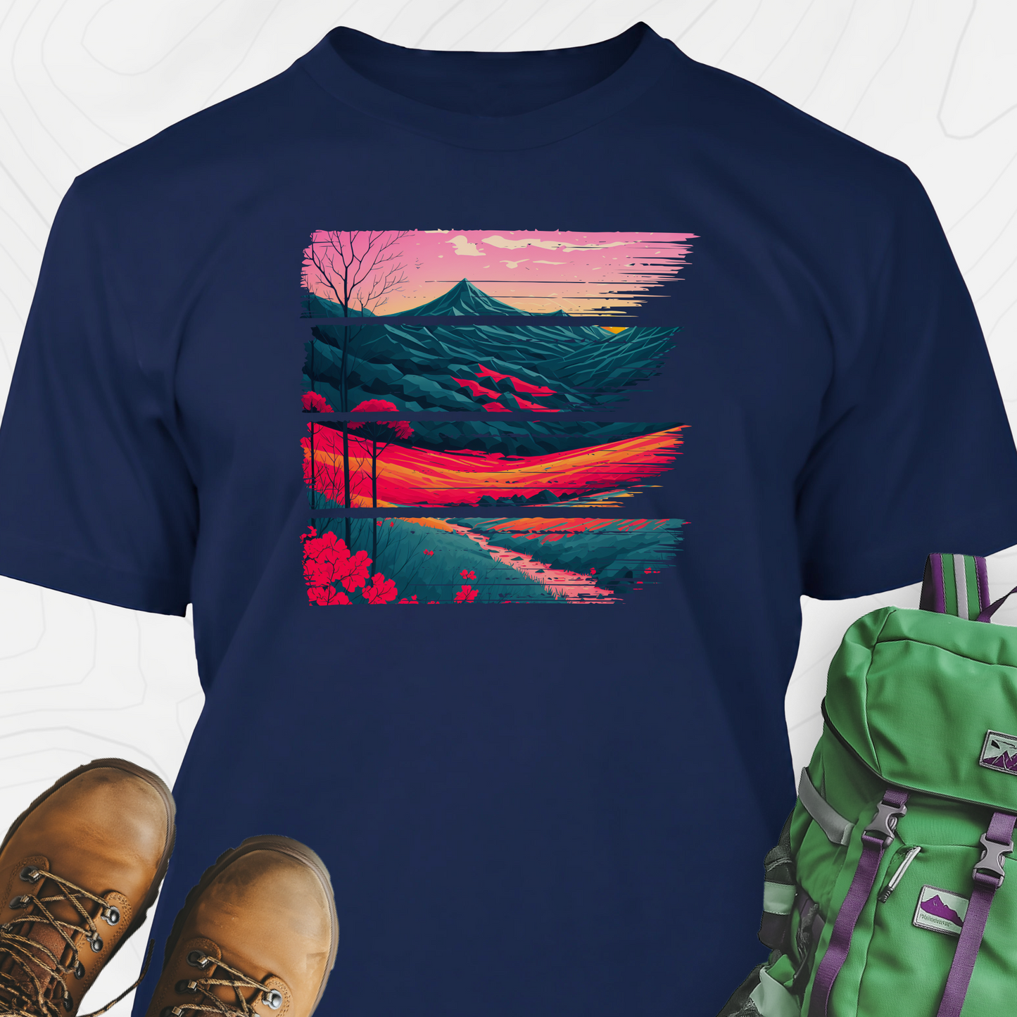 Red Rolling Hills T-Shirt