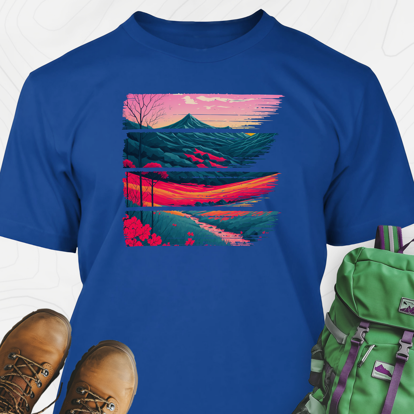 Red Rolling Hills T-Shirt