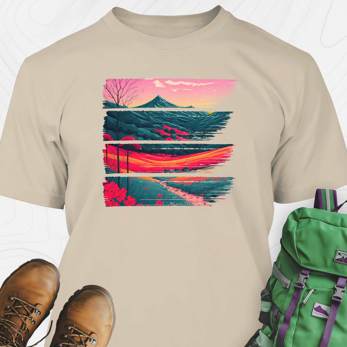 Red Rolling Hills T-Shirt