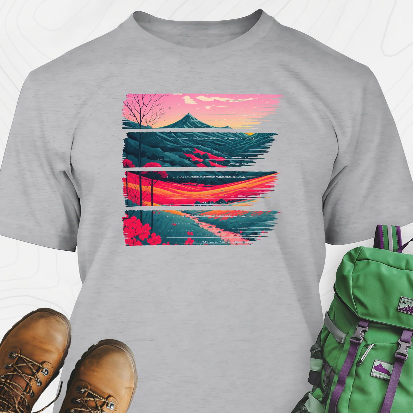 Red Rolling Hills T-Shirt