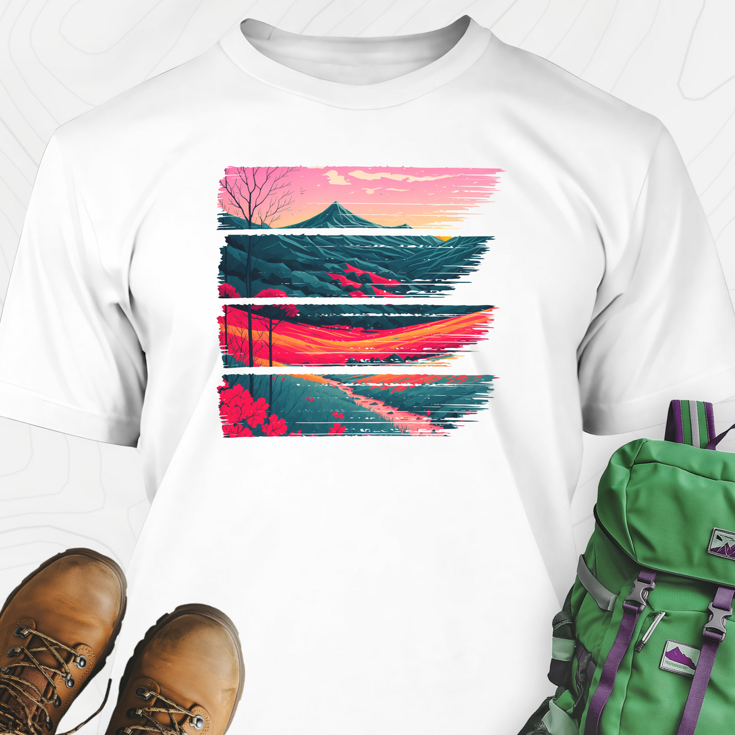 Red Rolling Hills T-Shirt