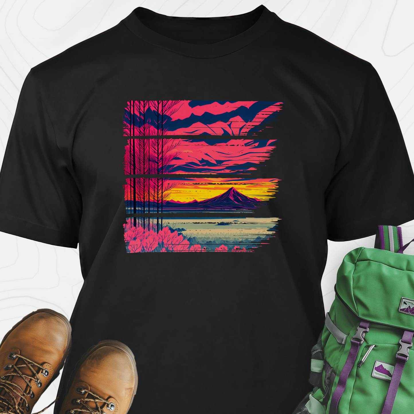 Red and Pink Sunset T-Shirt