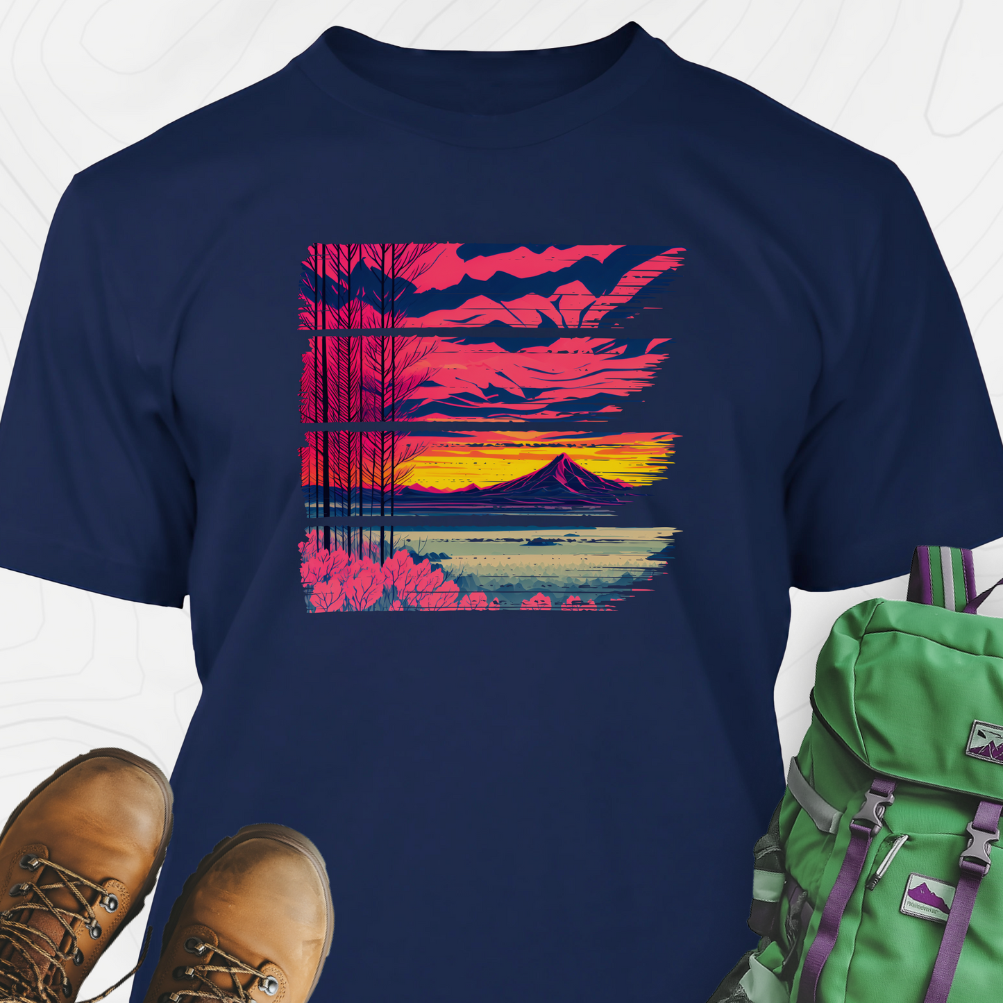Red and Pink Sunset T-Shirt