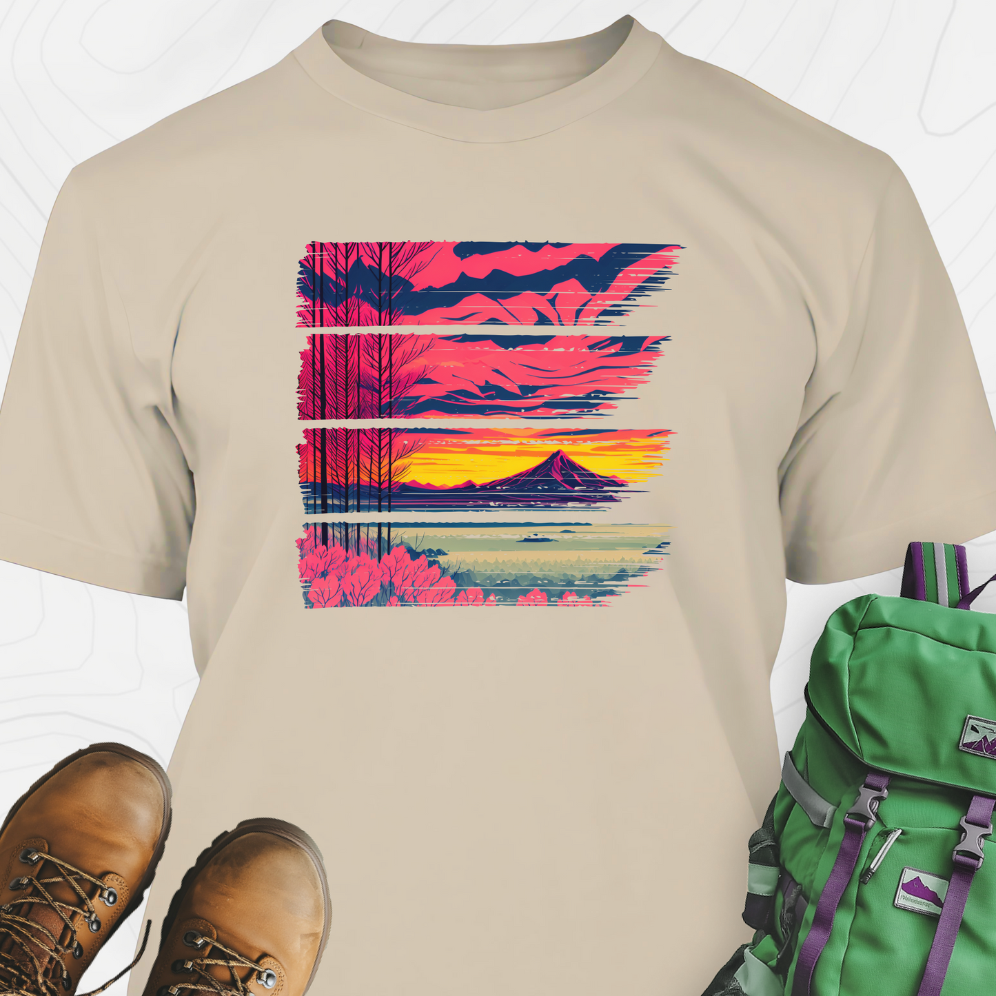 Red and Pink Sunset T-Shirt