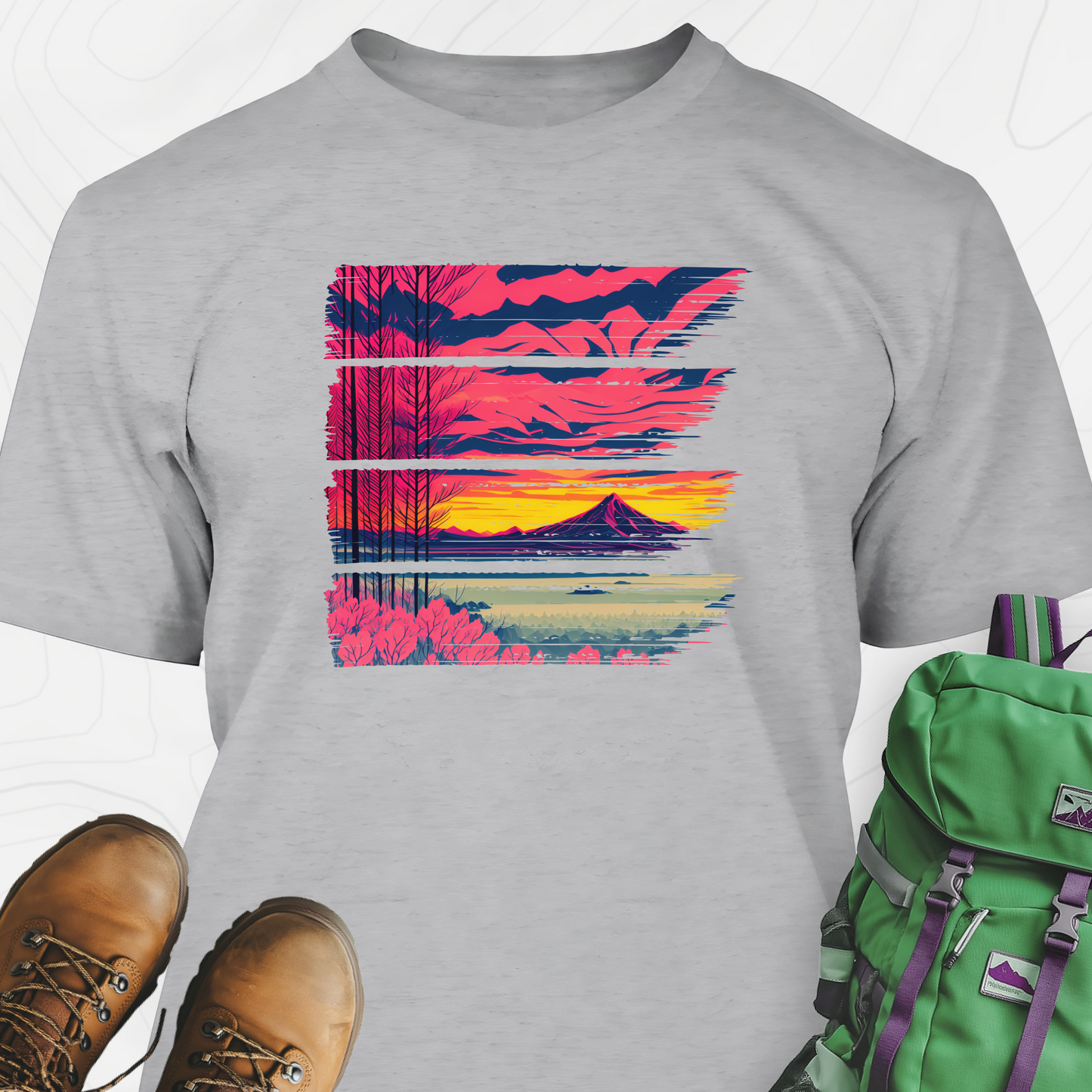 Red and Pink Sunset T-Shirt