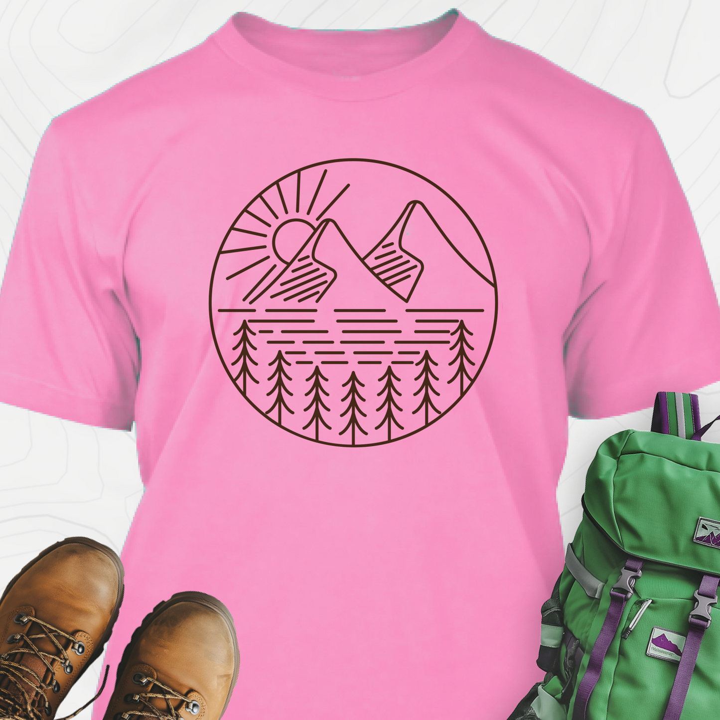 Sunny Mountain Scene T-Shirt