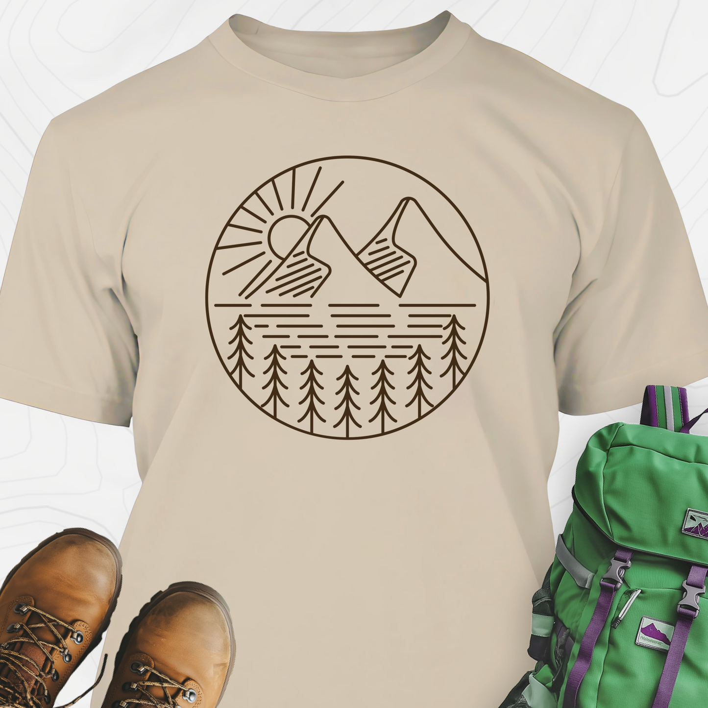 Sunny Mountain Scene T-Shirt