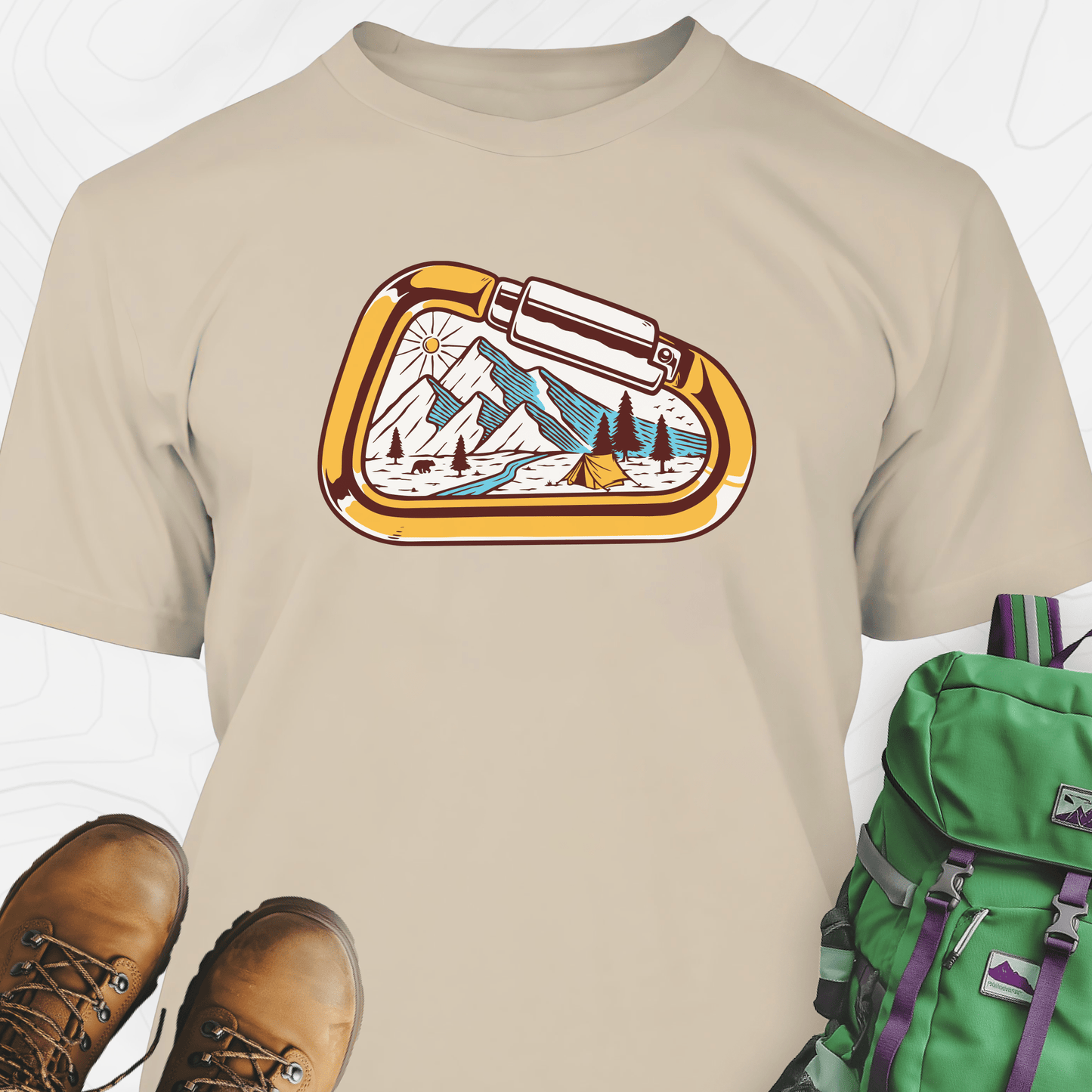 Carabiner Snowy Mountains T-Shirt
