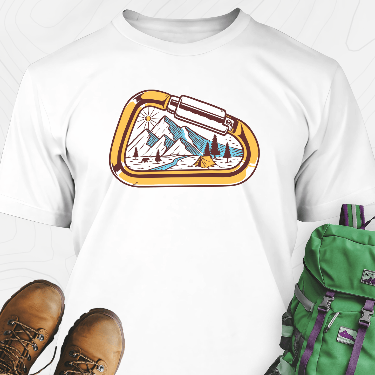 Carabiner Snowy Mountains T-Shirt