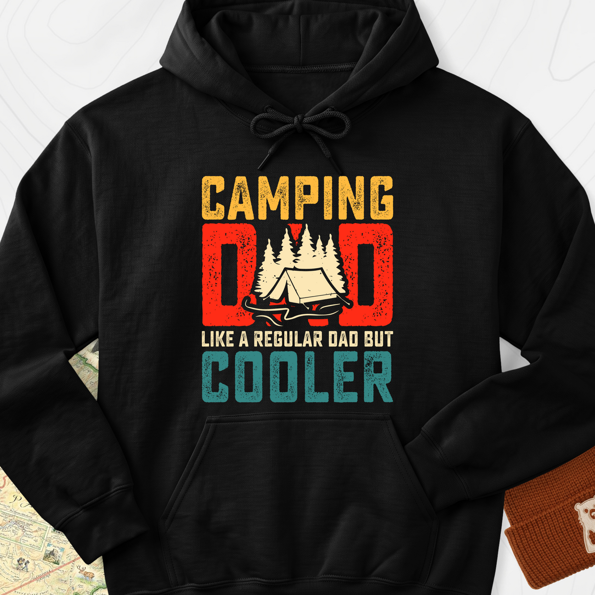 Camping Dad Hoodie - Black