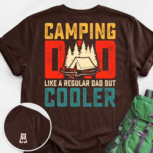 Camping Dad Dark Chocolate back print lightweight T-shirt