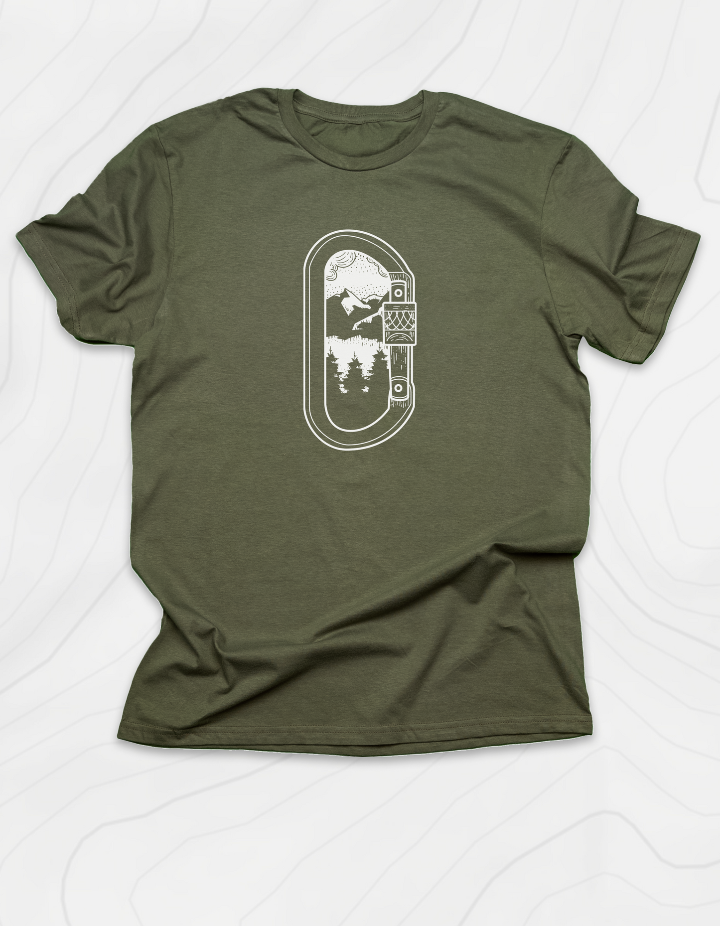 Carabiner Mountain Scene T-Shirt