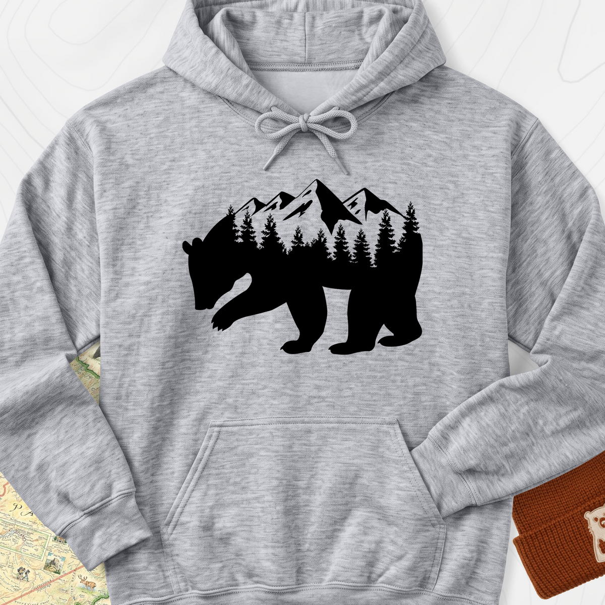 Mountain Bear Hoodie - Sport Grey