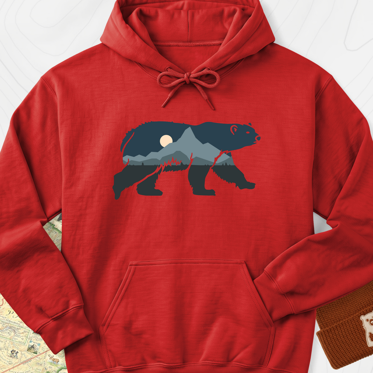 Bear Mountains Hoodie - Red