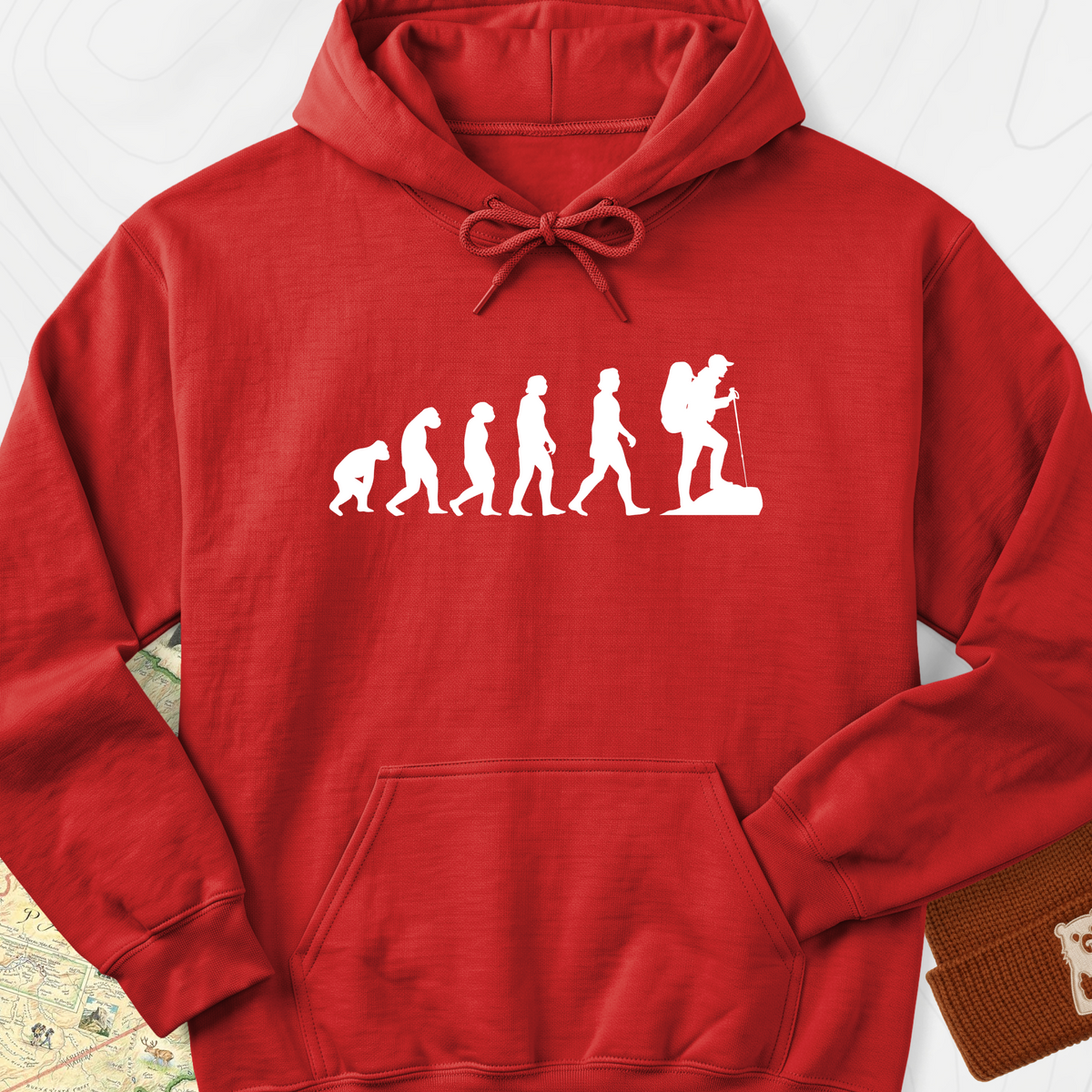 Hiking Evolution Hoodie - Red