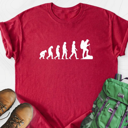 Hiking Evolution Heather Red front print lightweight T-shirt