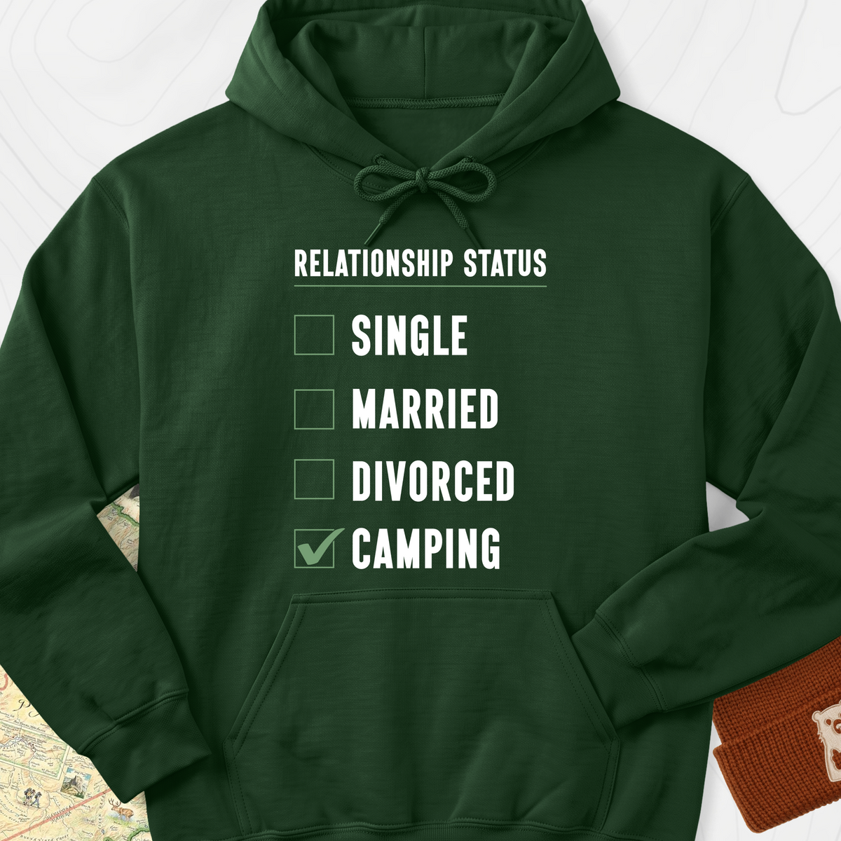 Relationship Status Hoodie - Forest Green