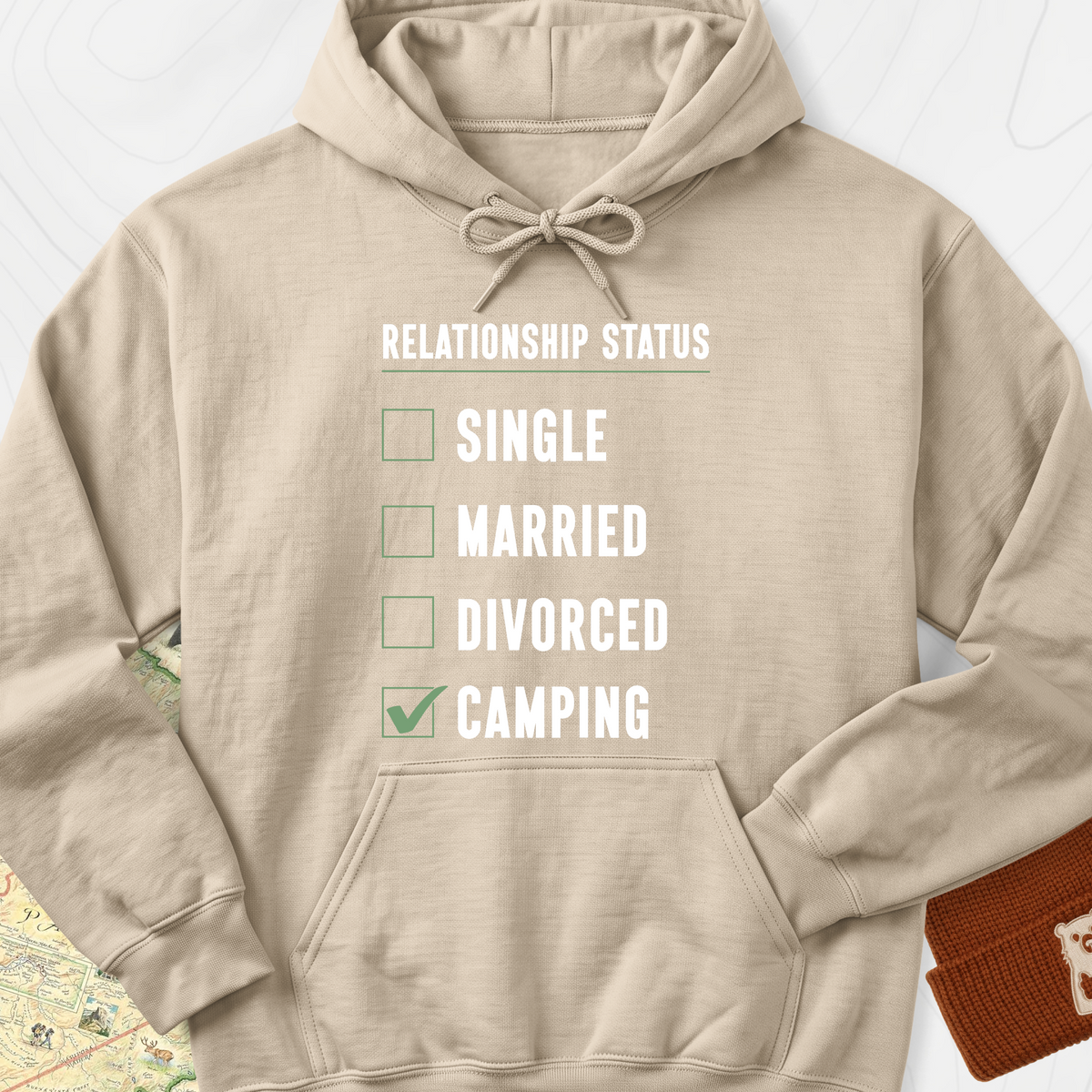 Relationship Status Hoodie - Sand