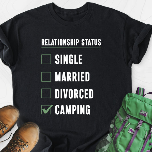 Relationship Status Black front print lightweight T-shirt