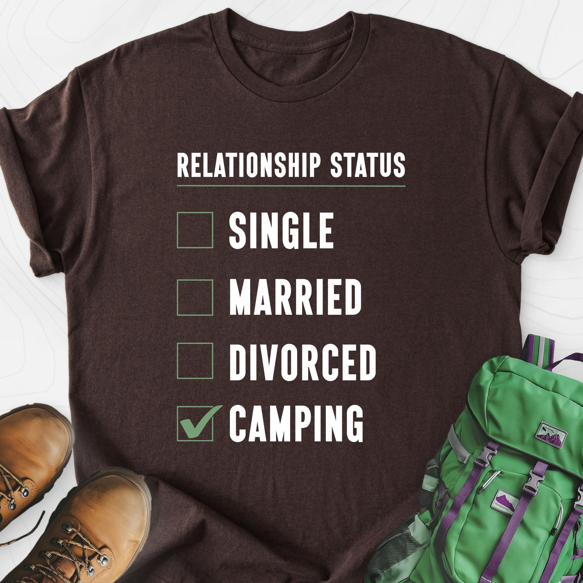 Relationship Status Dark Chocolate front print lightweight T-shirt