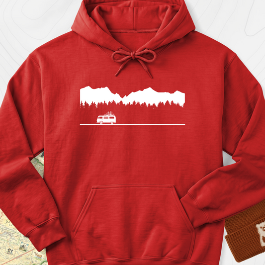 Motorhome in the Mountains Hoodie - Red