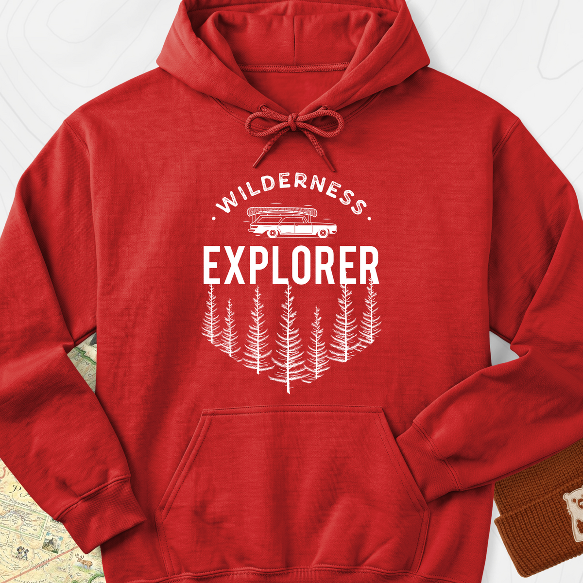 Wilderness Explorer Hoodie - Red