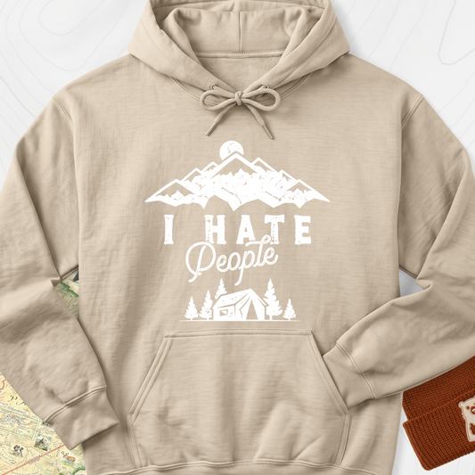 I Hate People Hoodie - Sand