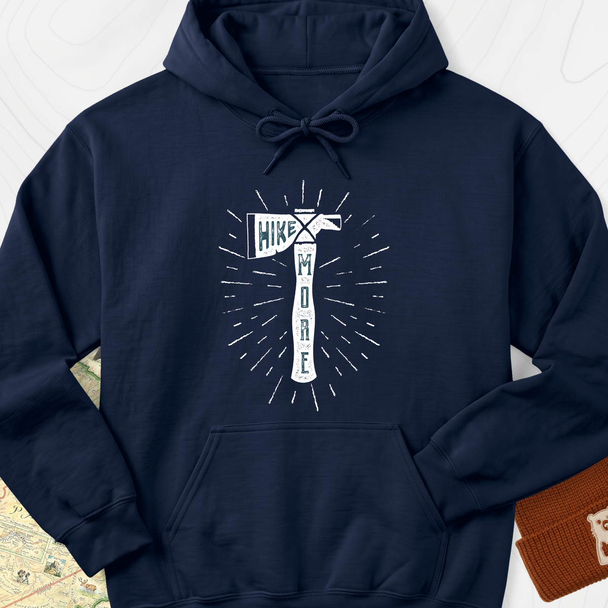Hike More Axe Hoodie - Navy