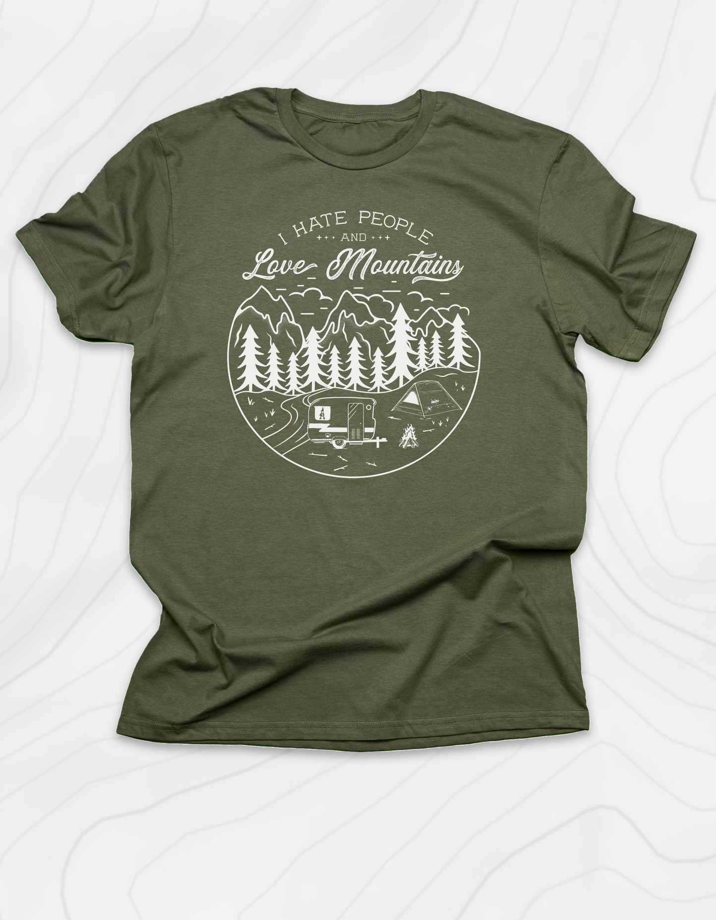 Love Mountains Hate People T-Shirt