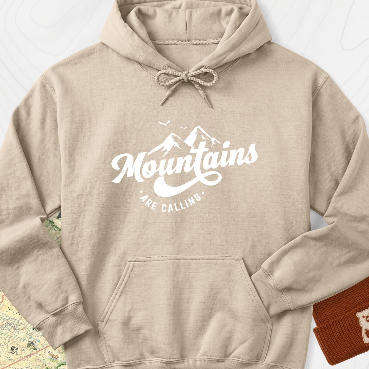 Calling Mountains Hoodie - Sand