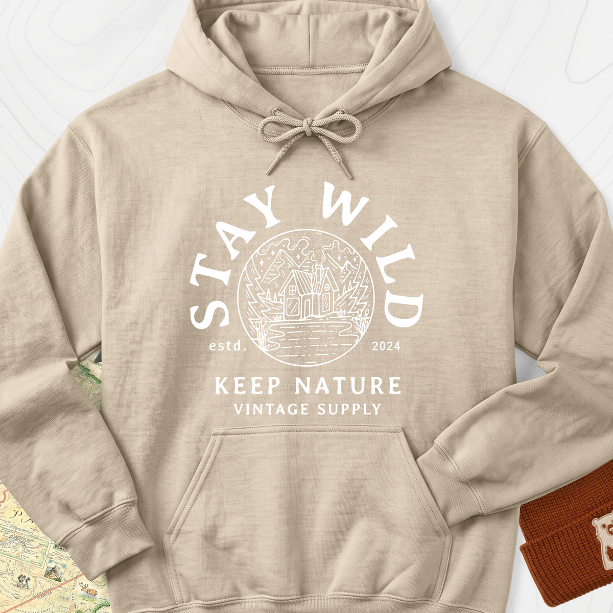 Stay Wild Hoodie - Sand