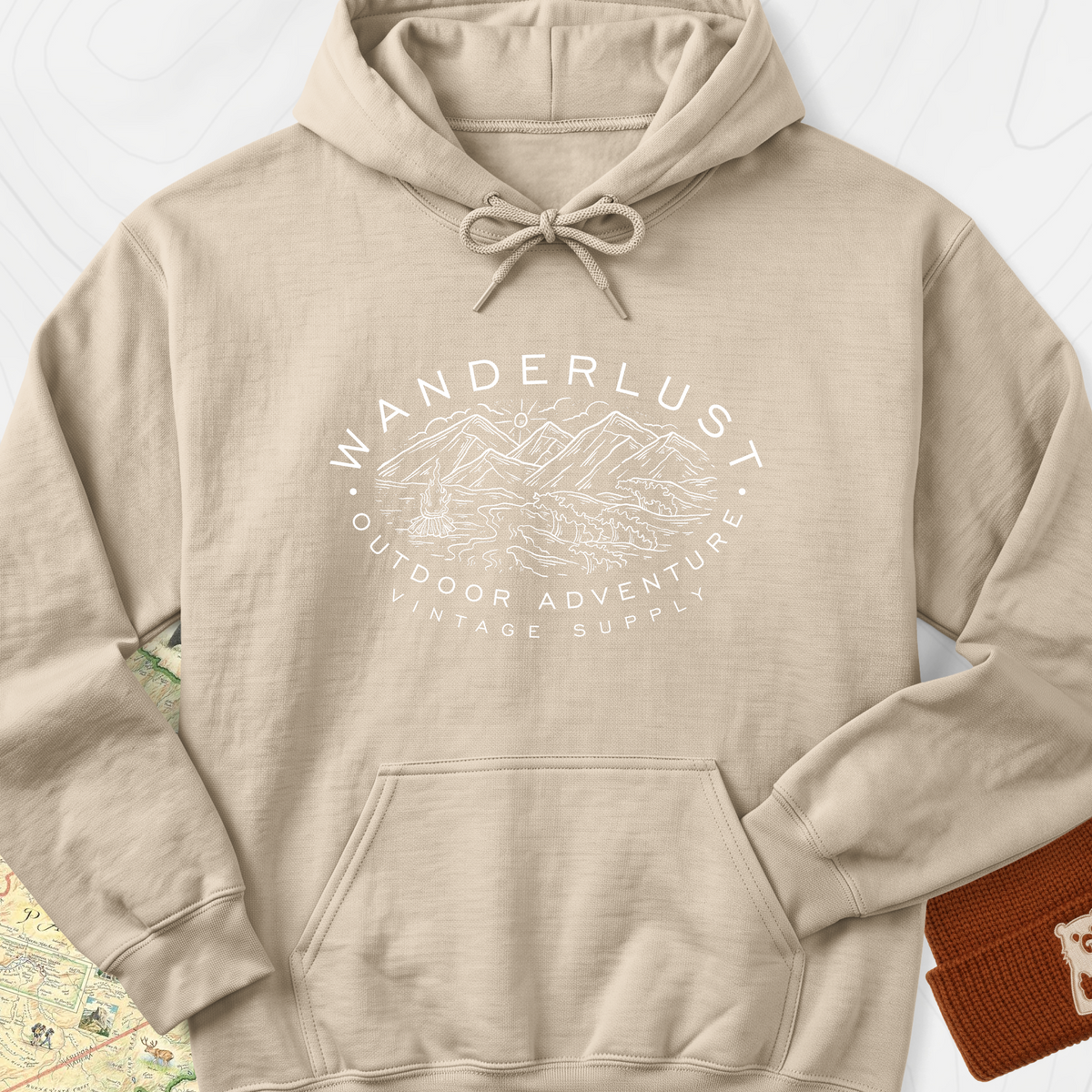 Wanderlust Hoodie - Sand