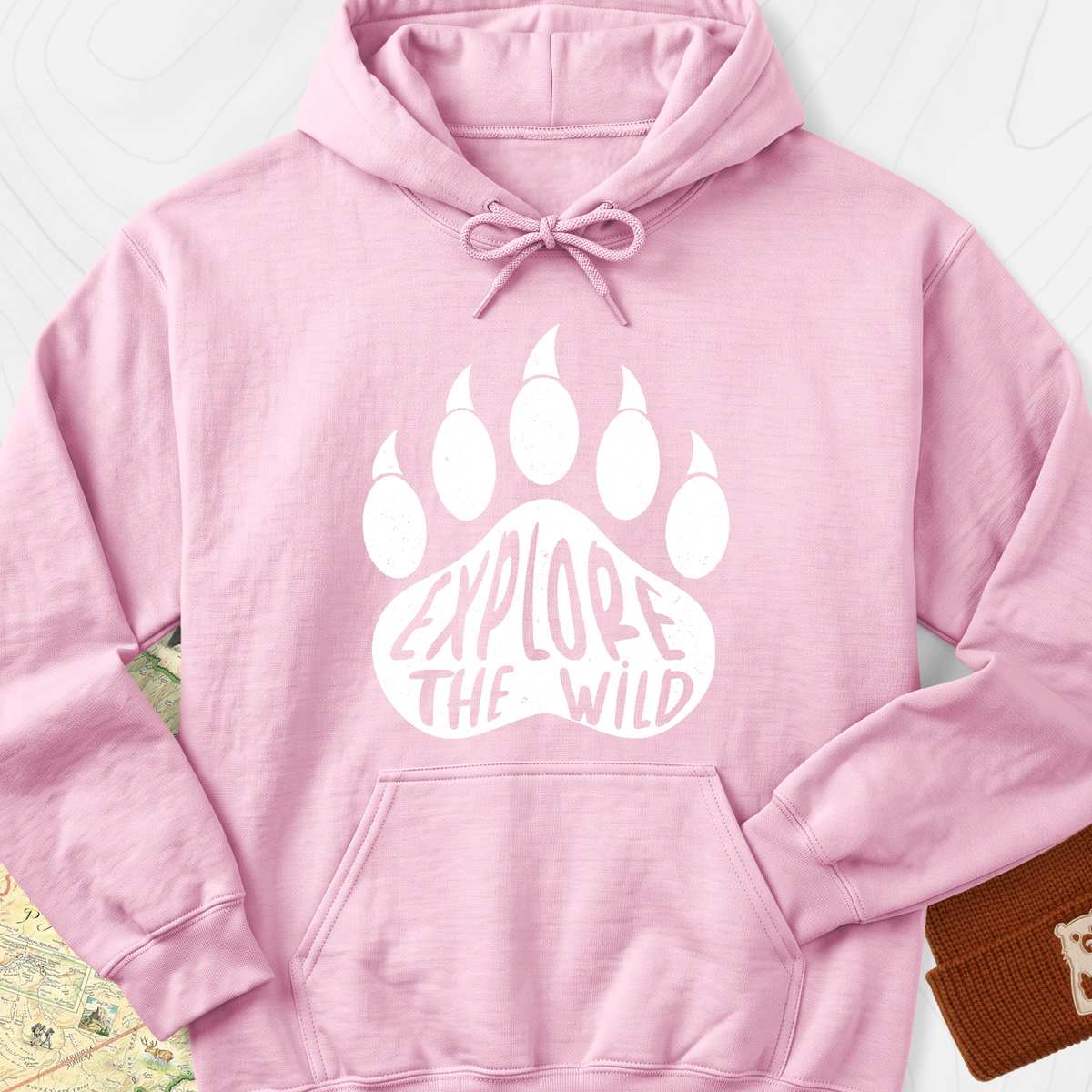 Explore the Wild Hoodie - Light Pink
