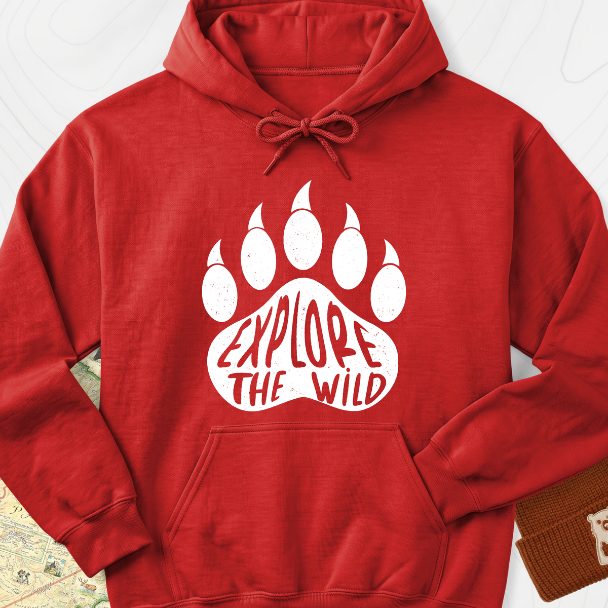 Explore the Wild Hoodie - Red