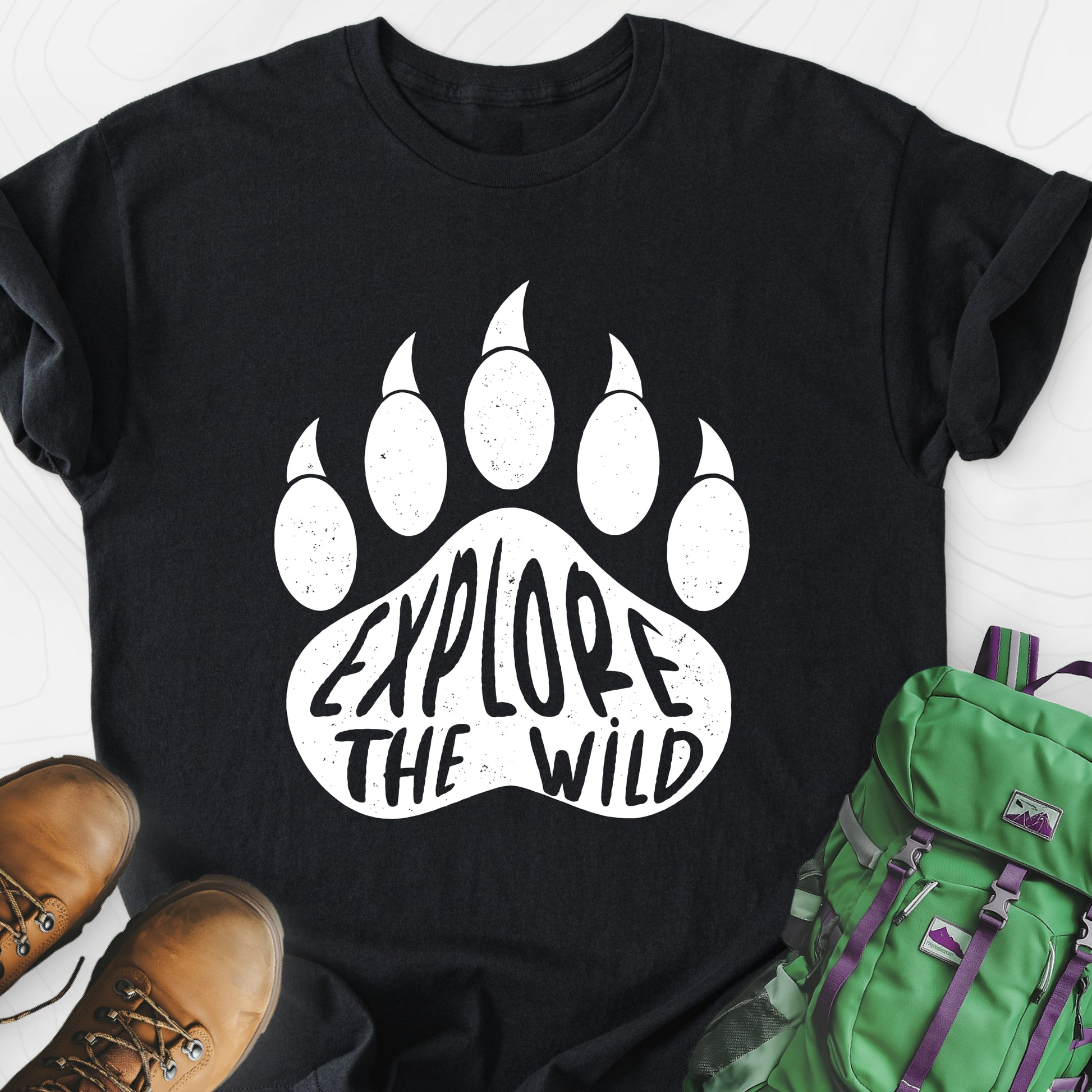 Explore the Wild Black front print lightweight T-shirt