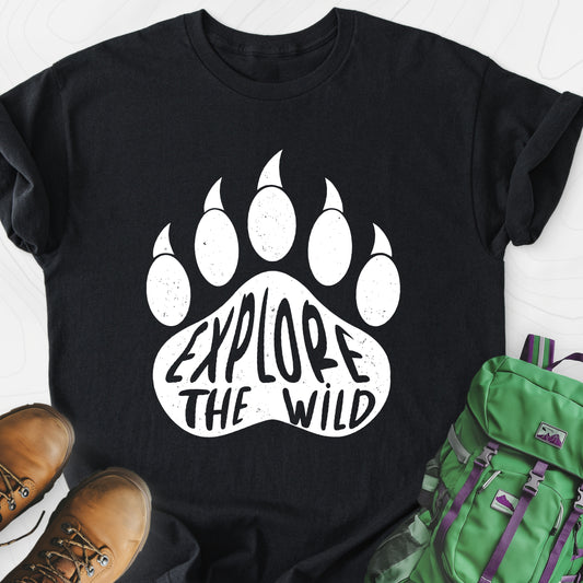 Explore the Wild Black front print lightweight T-shirt