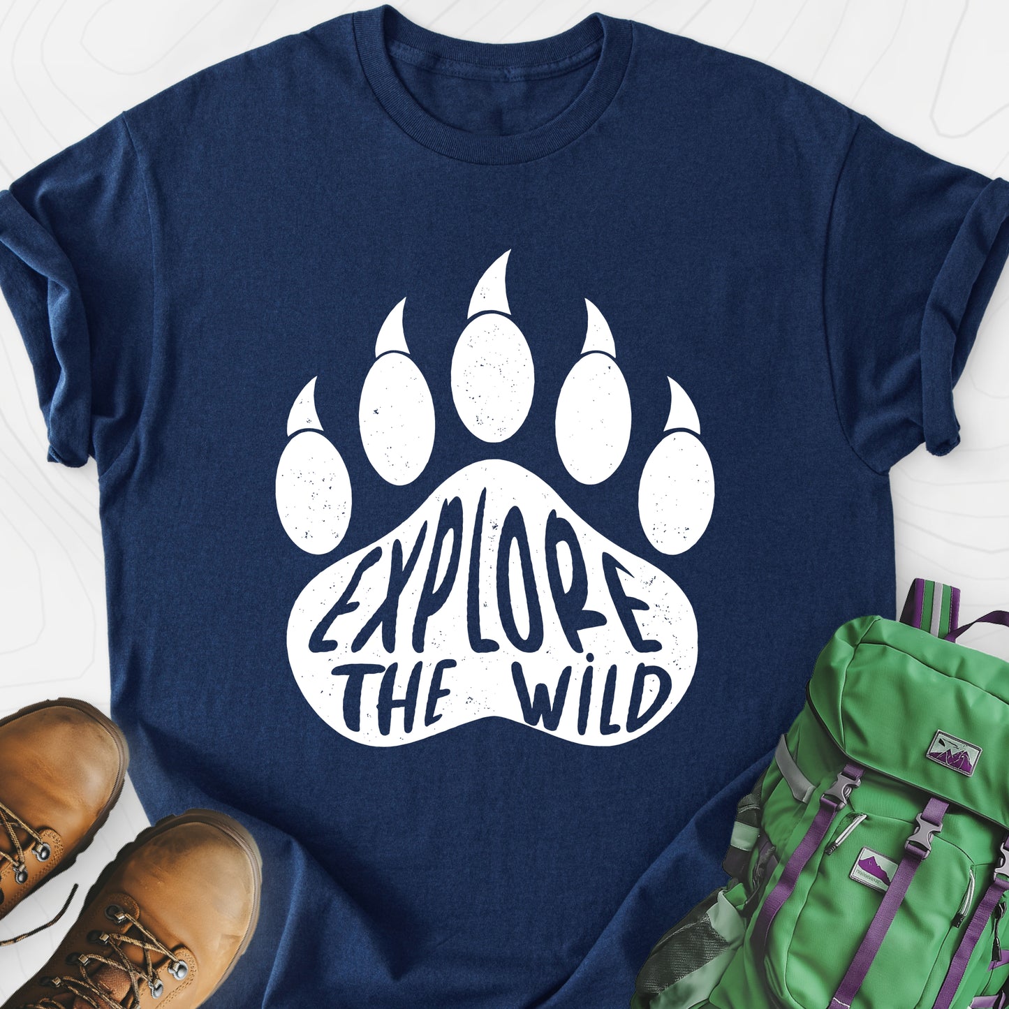 Explore the Wild Navy front print lightweight T-shirt